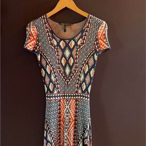 Geometric Patterned Dress - Multicolor